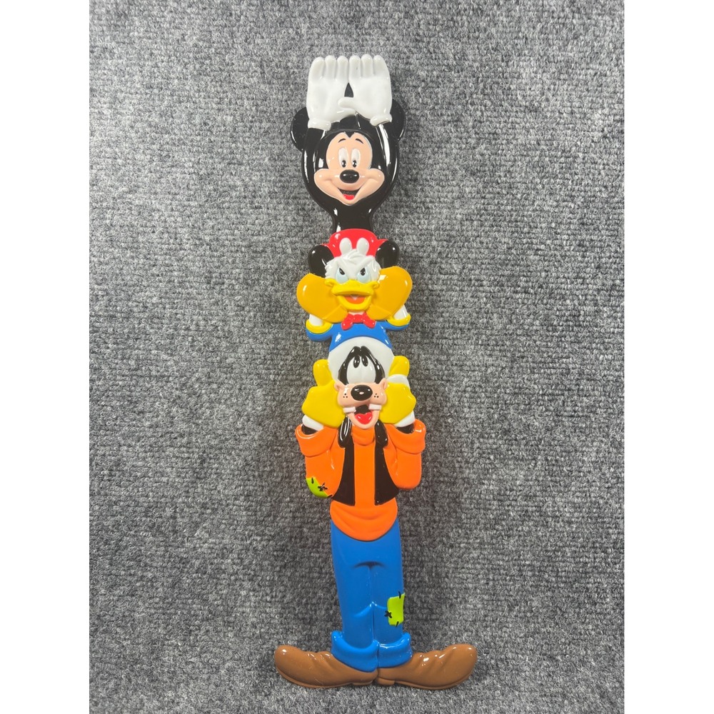 Walt Disney World Mickey Donald Goofy Totem Backscratcher Vintage Souvenir 15in